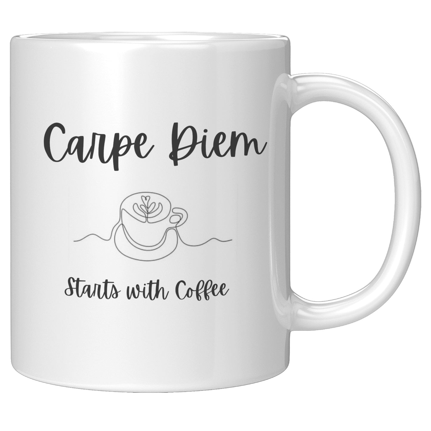 Carpe Diem Starts with Coffee Gift Mug