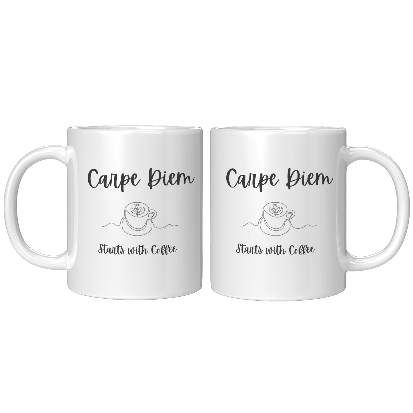 Carpe Diem Starts with Coffee Gift Mug