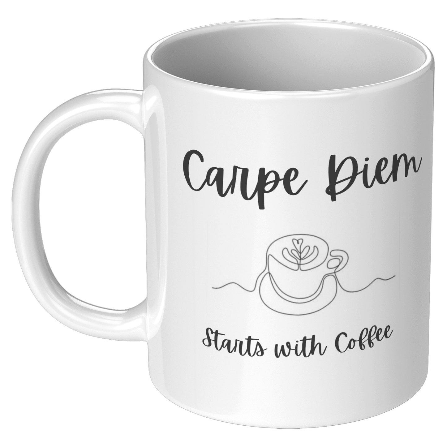 Carpe Diem Starts with Coffee Gift Mug