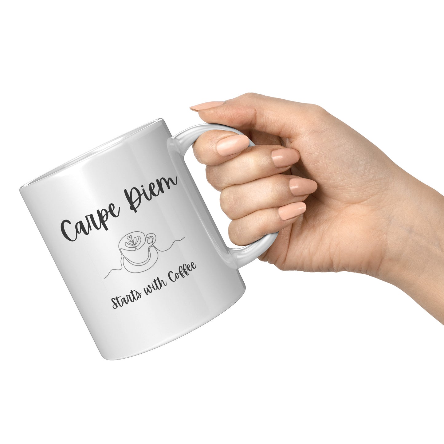 Carpe Diem Starts with Coffee Gift Mug