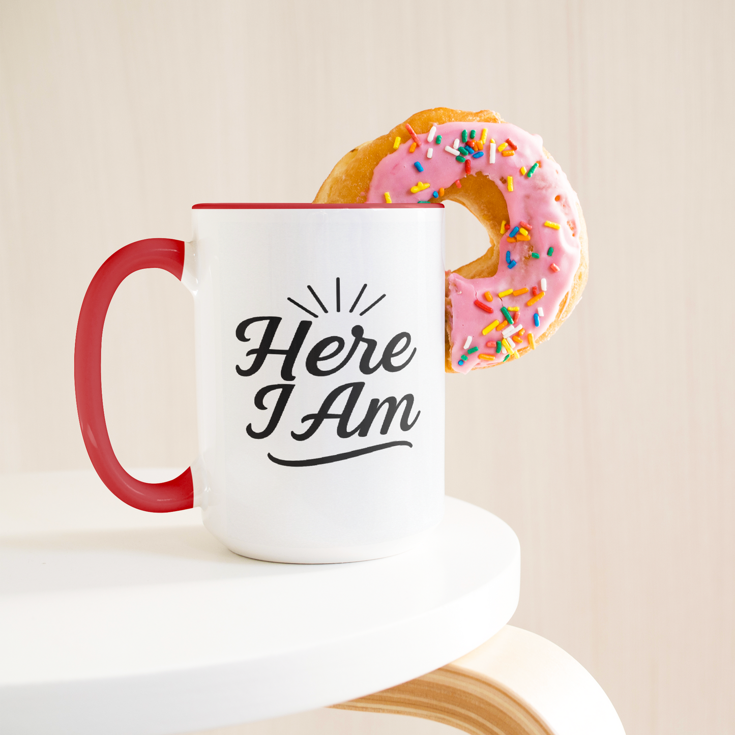 Here_I_Am_15oz_Inspirational_Mug_Lifestyle_Donut_LH_Mockup.png