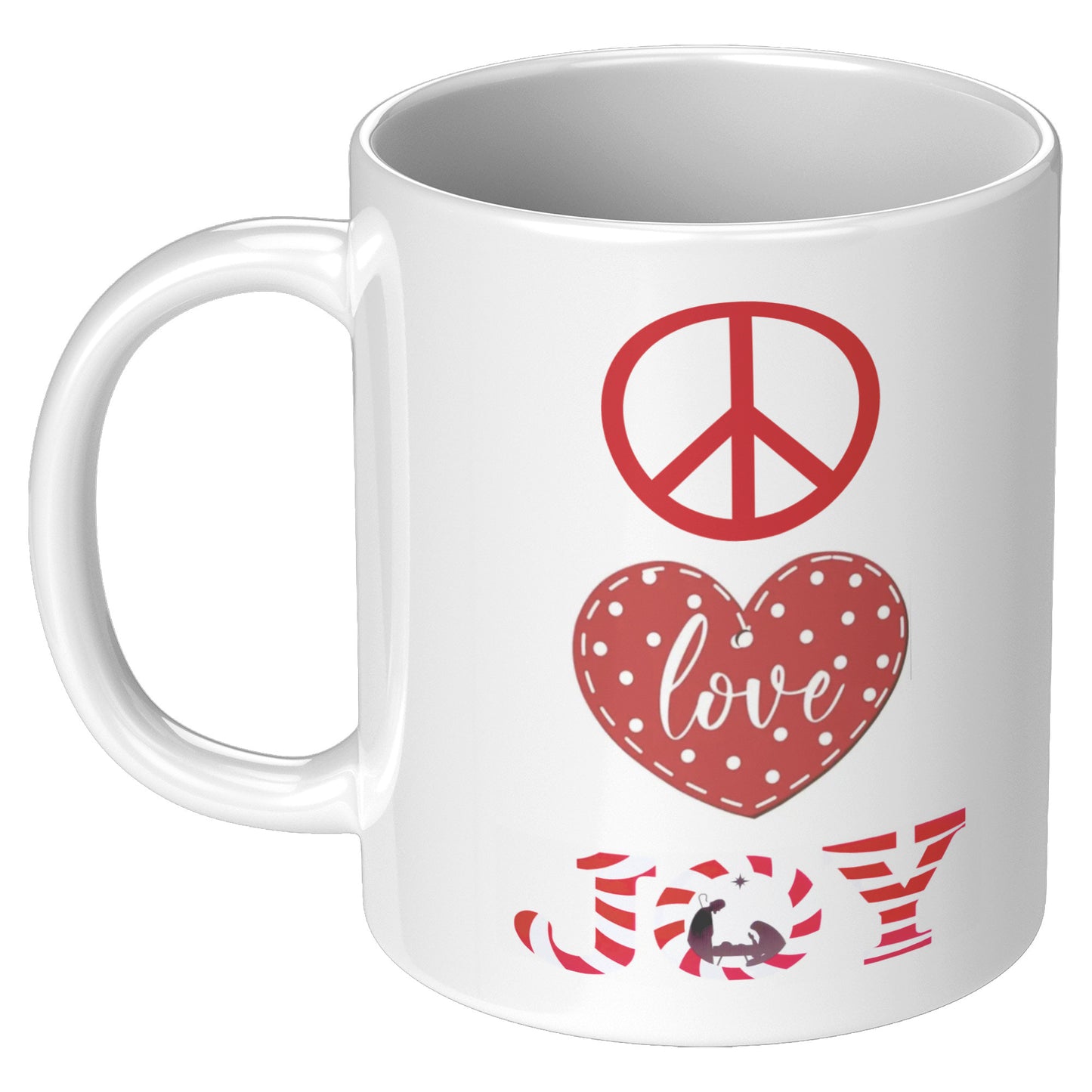 Peace Love Joy Christmas Gift Mug