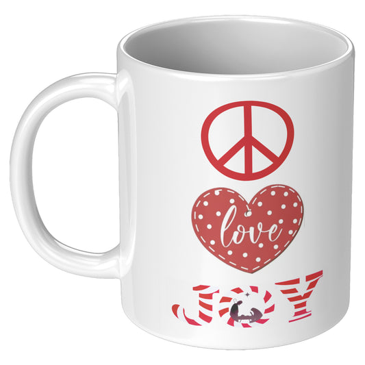 Peace Love Joy Christmas Gift Mug