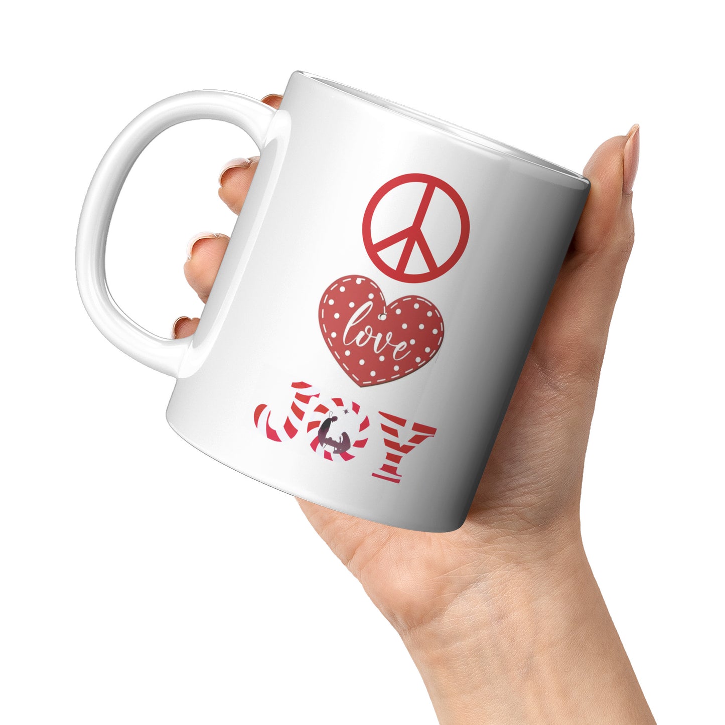 Peace Love Joy Christmas Gift Mug