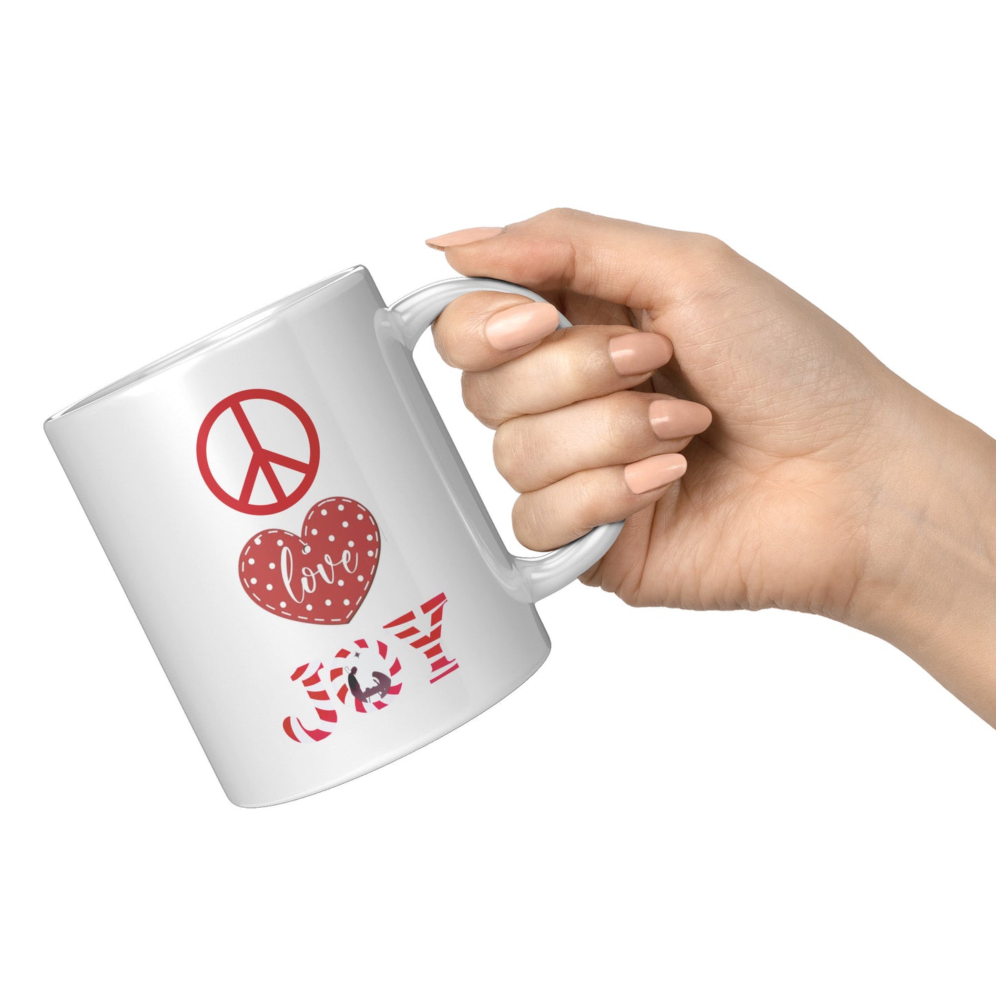 Peace Love Joy Christmas Gift Mug