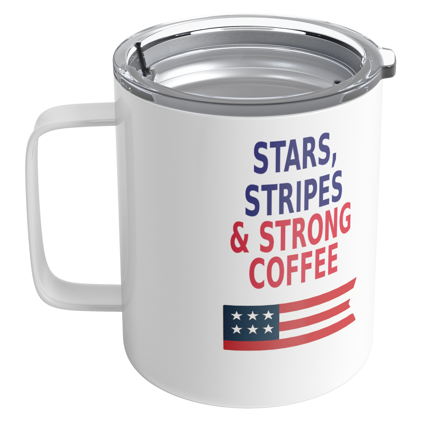 Stars, Stripes & Strong Coffee- Patriotic Mugs. Buy 3 or more and save 10%