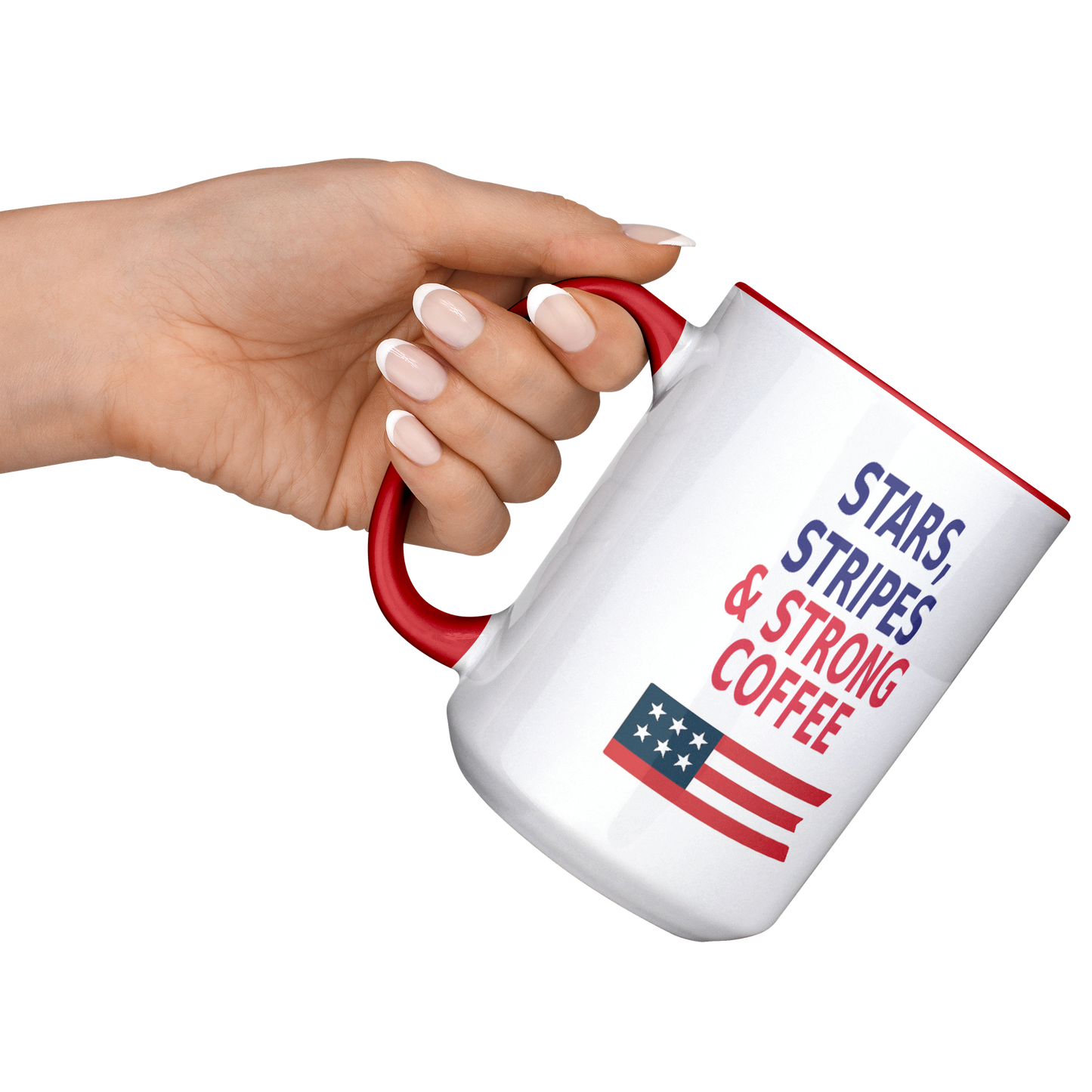 Stars, Stripes & Strong Coffee- Patriotic Mugs. Buy 3 or more and save 10%