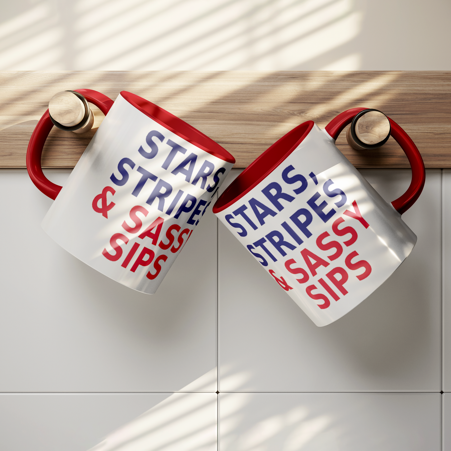 Stars, Stripes and Sassy Sips -Patriotic Mug. Buy 3 or more Save 10%