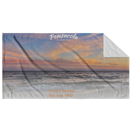 Sunset Review Beach Towel