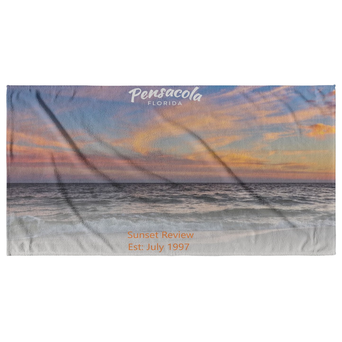Sunset Review Beach Towel